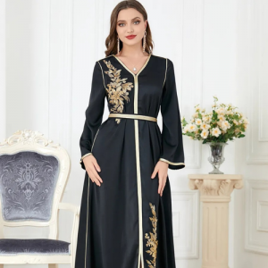 Caftan noir marocain