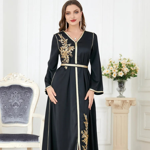 Caftan noir marocain