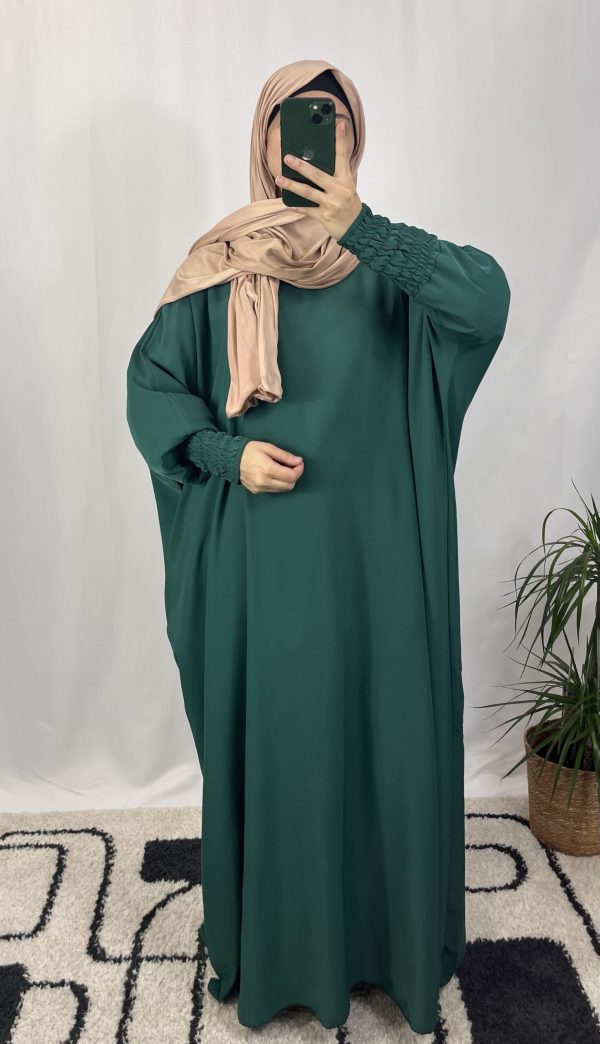 Abaya verte manches serrés