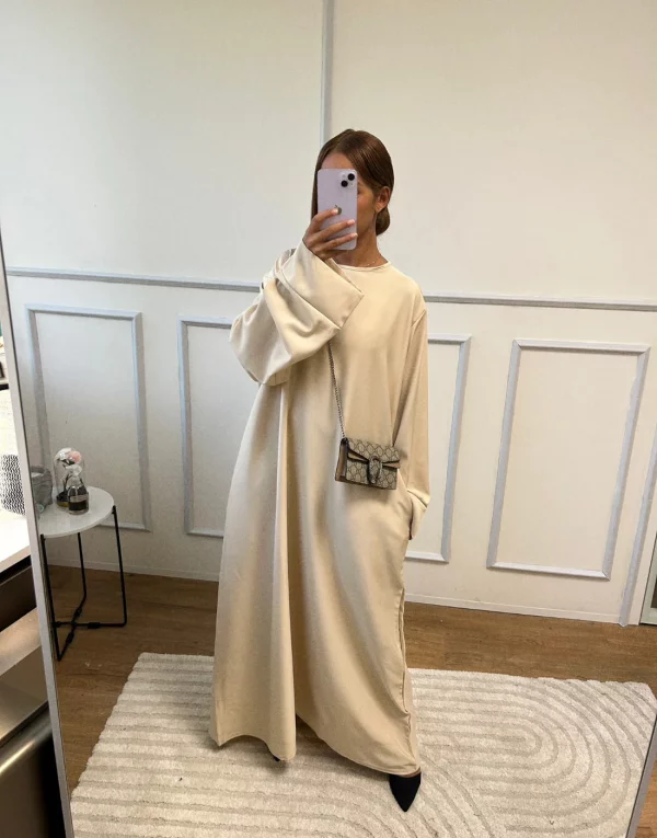 Abaya crême