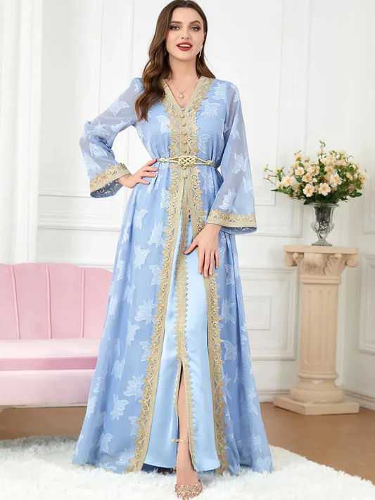 Caftan bleu ciel